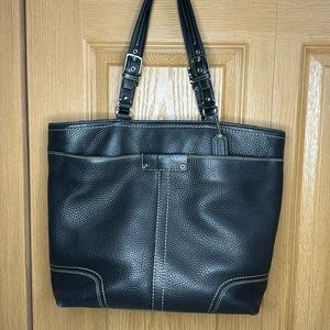Coach Hamilton Pebbled Leather Handbag Tote Purse